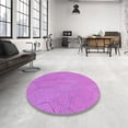 thumbnail image 4 of Ahgly Company Tapis d'Intérieur Lavable en Machine Carré Violet Transitionnel, 7 Pieds Carré, 4 of 7