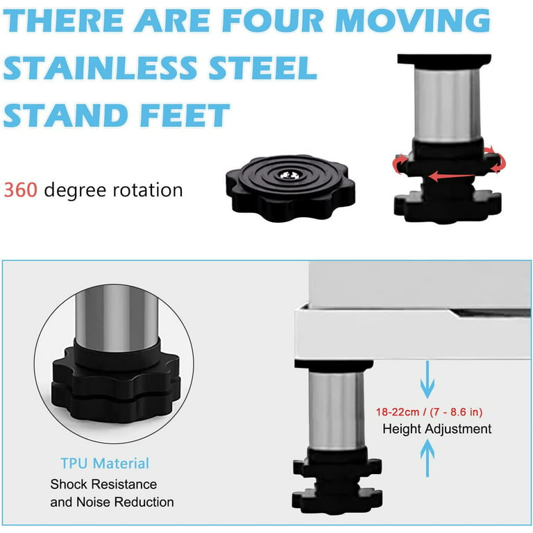  SOLUSTRE refrigerator base Multi- Functional floor stand Mini  Fridge Stand dryers stand for mini fridge adjustable stand adjustable base  washing machine stand plastic lifting Chassis : Appliances