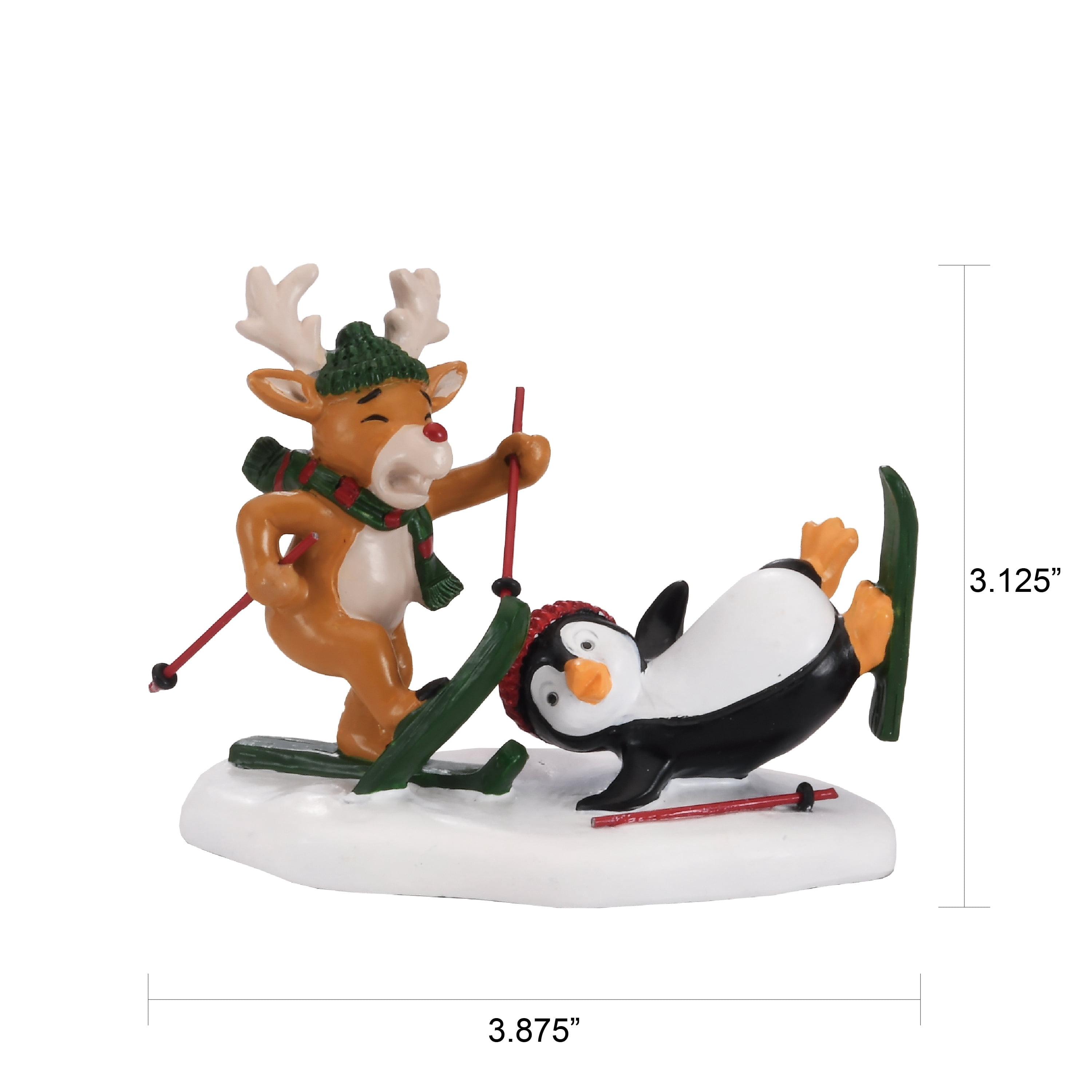 Reindeer Rescue Christmas Village Decorative Figurine, Multicolor, 3.8", by Holiday Time