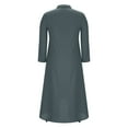 thumbnail image 6 of Wdfiry Button Down Shirt Dress for Womens Long Sleeve Cotton Linen Dressy Dress with Pockets Turn Down Collar Plus Size Casual Dress, S-5XL, 6 of 7