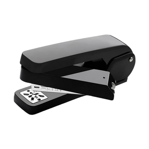 Grapadora manual giratoria compacta de escritorio para oficina, escuela y hogar. negro