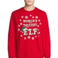 thumbnail image 3 of Holiday Time Men's World's Tallest Elf Christmas Sweatshirt, 3 of 5
