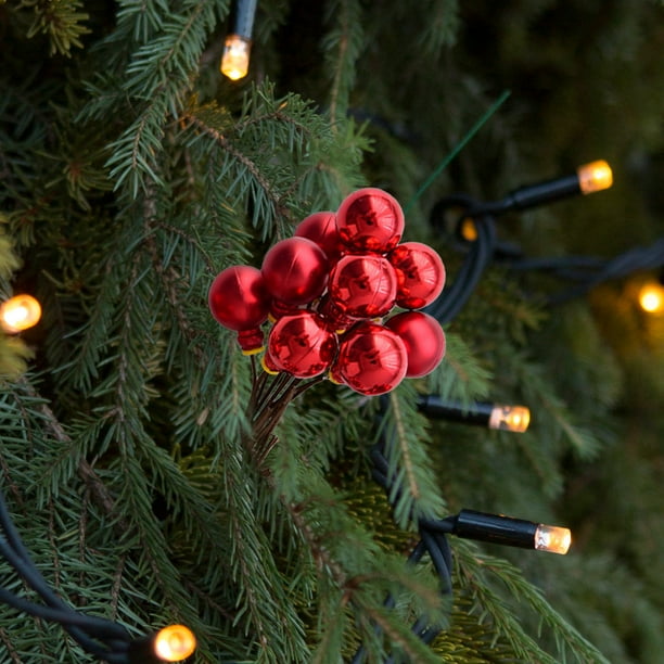 Adornos Navideños Bolas Navideñas Esquejes Ramos de Flores Simuladas Decoraciones Bolas Navideñas Frutos Rojos Flores Secas Decoraciones