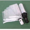 thumbnail image 4 of Xiao Hua Paraguas transparente plegable con apertura y cierre automáticos para lluvia (blanco), 4 of 5