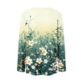 thumbnail image 5 of Noric Women Long Sleeve T-Shirt Loose Fit Casual Crew Neck Floral Print Fashion All Season Pullover Tops S-5XL, 5 of 8