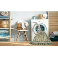 thumbnail image 2 of Ahgly Company Machine Washable Indoor Round Abstract Brown Gold Area Rugs, 7' Round, 2 of 7