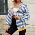 thumbnail image 3 of Womens Zip Up Hoodies Striped Fashion Sweatshirts Long Sleeve Jacket With Pockets 2024 Teen Girls Fashion Clothes Sweatcoat Zip up Sweatshirt Women Zipper Front Hoodies Hooded Sweatshirt Womens Hooded, 3 of 7