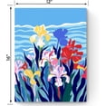 thumbnail image 6 of HFDF Iris Garden Canvas Wall Art Home Decor, Colorful Flowers Painting Art Prints Wall Art For Living Room, Floral Bathroom Decor Farmhouse Wall Decoration, Botanical Kitchen Decor 16x20inch Framed, 6 of 6