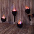 thumbnail image 3 of 4 in 1 Flame Lamp, 3D Artificial Fire Flames Battery Operated Fake Fire Lamp, Realistic Effect Light, Fake Fire Bowl Hanging Flame Light for Stage Club Decor(Black), 3 of 4