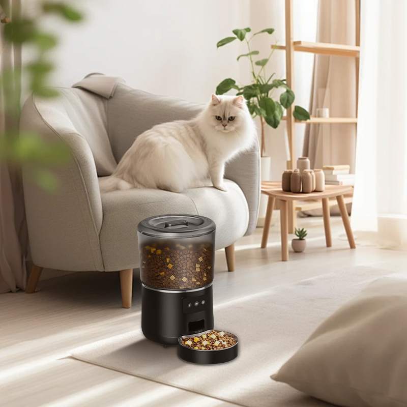 NPET Smart WiFi Cat Feeder with App Control, 4L Auto Pet Food Dispenser - 1-9 Meal Portions, 10s Voice Recorder, Anti-Clog Design for Cats/Dogs