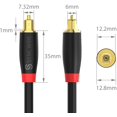 thumbnail image 4 of Syncwire Digital Optical Audio Toslink Sound Bar Cable - [24K Gold-Plated, Ultra-Durable] Fiber Optic Cord for Home Theater Sound Bar, TV, PS4, Xbox, TV, Playstation- 3ft, 4 of 7