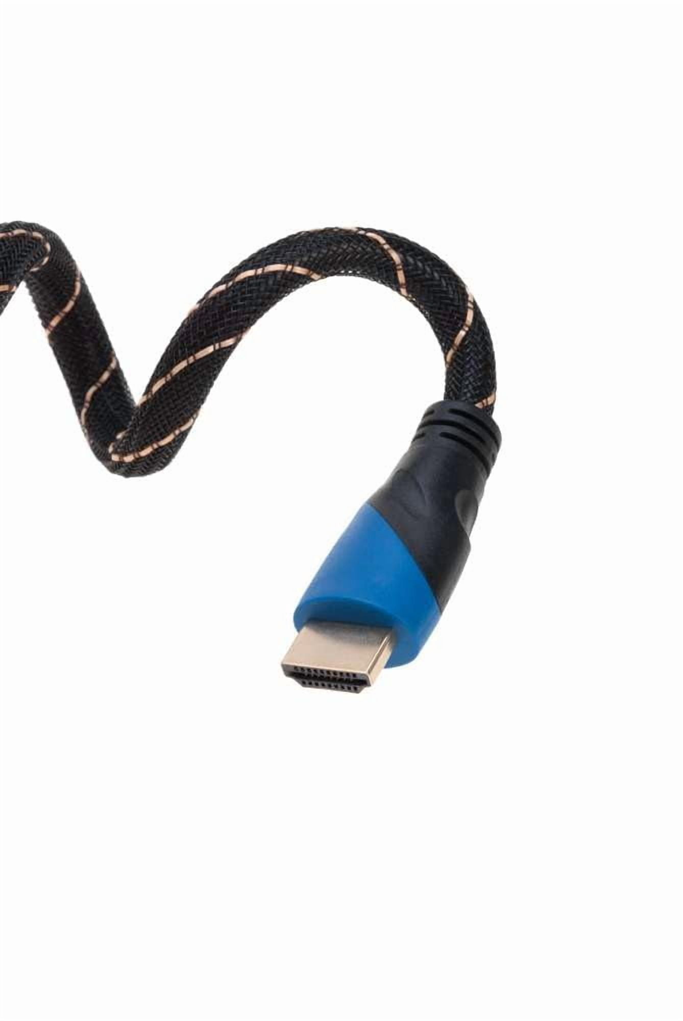 4K HDMI 2.0 Cable, Gold Plated, ARC & Ethernet, Compatible with TV, DVD, PS4/PS5, Xbox, Blu-ray, 1.5FT, Black, 3 pack, Cables Direct Online