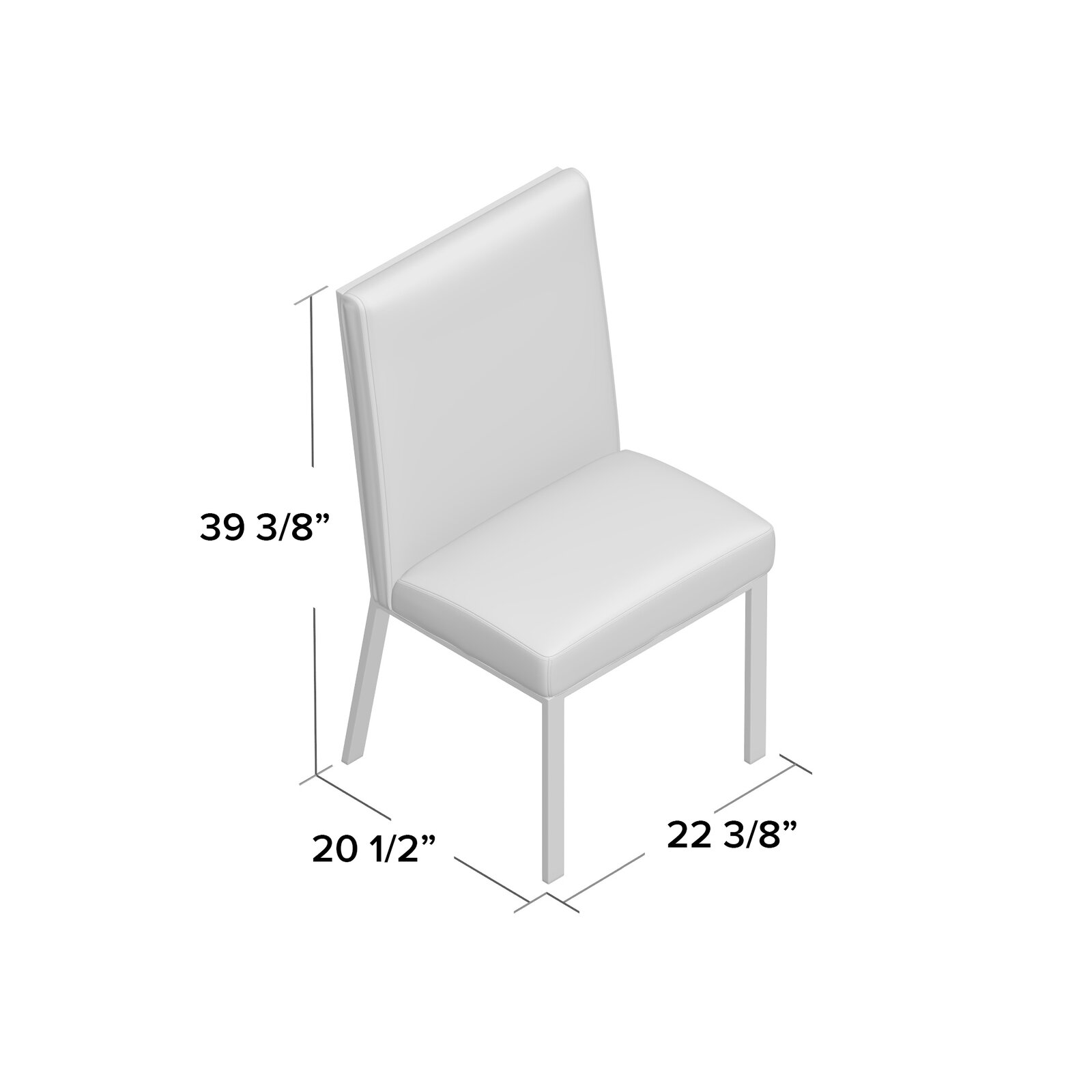 Almodovar Modern Premium Upholstered Dining Chair, Back Style: Solid back, Adult Assembly Required: Yes - image 4 of 6