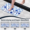 thumbnail image 4 of 1pc Blue Floral Bathroom Rug Bathroom Decor and Accessories- Durable,Anti Slip,And Quick Drying,Suitable For Indoor/outdoor Use - Perfect For Bathrooms,Bedrooms,Kitchens, 4 of 9