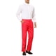 thumbnail image 2 of Pantalones de negocios de corte slim para hombre, planos y de color sólido, 30 rojos, 2 of 7