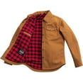 thumbnail image 4 of First Mfg Co - Brawn - Men's Motorcycle Shirt - Canvas - Brown - Small, 4 of 5