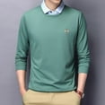 thumbnail image 2 of Autumn Men's Fake Two Long Sleeve Polo T-shirts - Casual&Loose&Versatile, 2 of 8