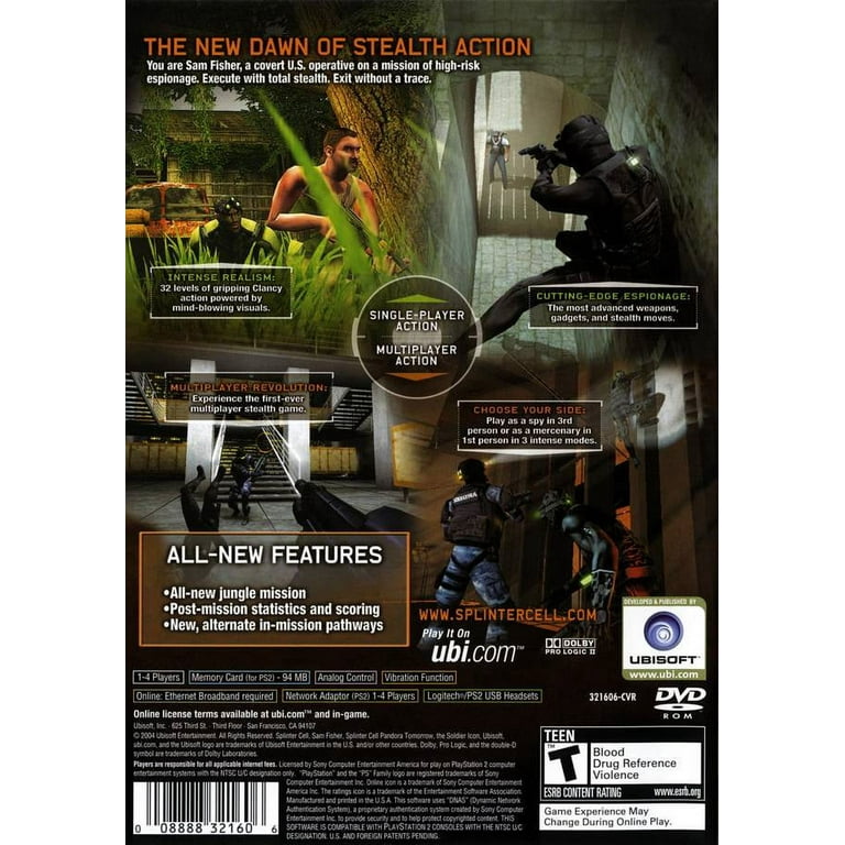 Tom Clancy's Splinter Cell Pandora Tomorrow - Sony Playstation 2