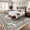 Blue, variant on YOUFORTONG 12x12 Square Washable Oriental Area Rug,Distressed Floral Soft Carpet, Waterproof Stain Resistant Non-Shedding Large Rug for Living Room Bedroom,Green