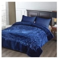 thumbnail image 5 of JML Fleece Blanket King Size, Heavy Korean Mink, 85 X 95 Inches, 9 Lbs, Soft and Warm, Thick Raschel Printed Mink for Autumn, Winter, Bed, Home, Gifts (Navy), 5 of 7