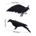 thumbnail image 2 of Mskk Lifelike Black Crow Halloween Decoration - Realistic Crow Figurine with Feather for Tabletop Party Decor Haunted House Decoration Prop, 2 of 7