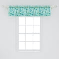 thumbnail image 2 of Ambesonne Turquiose Valance Pack of 2, Aqua Colored Triangles, 54"X12", Dark Seafoam and Almond Green, 2 of 4