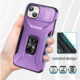 thumbnail image 5 of Funda para GANGXUN iPhone 14 Plus - Soporte metálico, Función magnética, Morado, 5 of 5