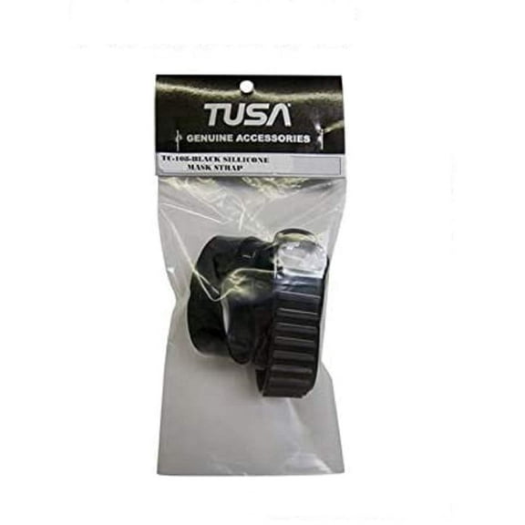 Tusa Black Silicone Mask Strap (Black)