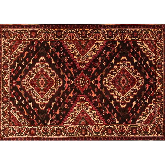 Ahgly Company Indoor Rectangle Persian Orange Traditional Area Rugs, 2' x 5'