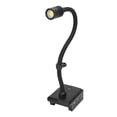 thumbnail image 3 of Lámpara de trabajo de cuello de cisne LED inalámbrica, recargable, 2 puertos USB, 3 niveles ajustables con gancho, 3 of 14