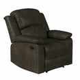 thumbnail image 2 of Relax-A-Lounger Dallas Classic Manual Recliner, Dark Brown Faux Suede, 2 of 6