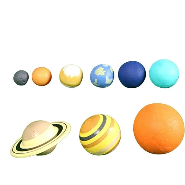 Sistema solar para niños - Planetas para niños Juguetes del sistema solar - Bolas planetarias - Pelota antiestrés para niños - Bolas espaciales Juguetes para niños de 3 a 5 años - Modelos educativos