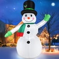 thumbnail image 1 of Muñeco de nieve inflable de Navidad de 7 pies, decoración de patio al aire libre, hombre de nieve con luces LED y sombrero negro, decoración exterior de invierno para fiestas, patio, jardín, césped, r, 1 of 5