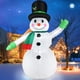 thumbnail image 1 of Muñeco de nieve inflable de Navidad de 7 pies, decoración de patio al aire libre, hombre de nieve con luces LED y sombrero negro, decoración exterior de invierno para fiestas, patio, jardín, césped, r, 1 of 5