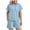 Light Blue, variant on Otvok Summer Womens Sets Casual 2 Piece Outfits Short Sleeve Hoodie Tops and Shorts with Pockets