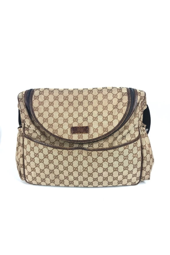 Pre-Owned GUCCI 123326 GG Mother's Bag, Crossbody Shoulder Canvas Leather, Women's,... (Fair)