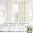 thumbnail image 3 of Urbanest Adjustable Double Curtain Rod Set Steel Ball Flat Button Finials – 1″ Front & 5/8 Back Rod With Glossy White Rod, 84–120 Inches, 3 of 6