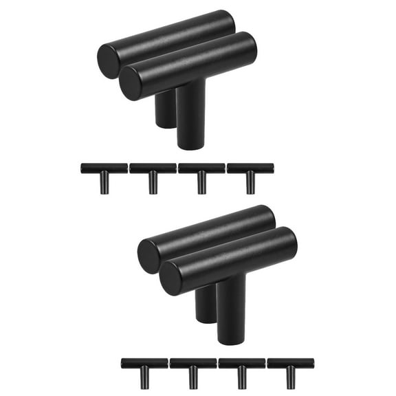 12 Pack Black Matte Cabinet Knobs and Drawer Pull Handles for Dresser, Kitchen, Bathroom Cabinets