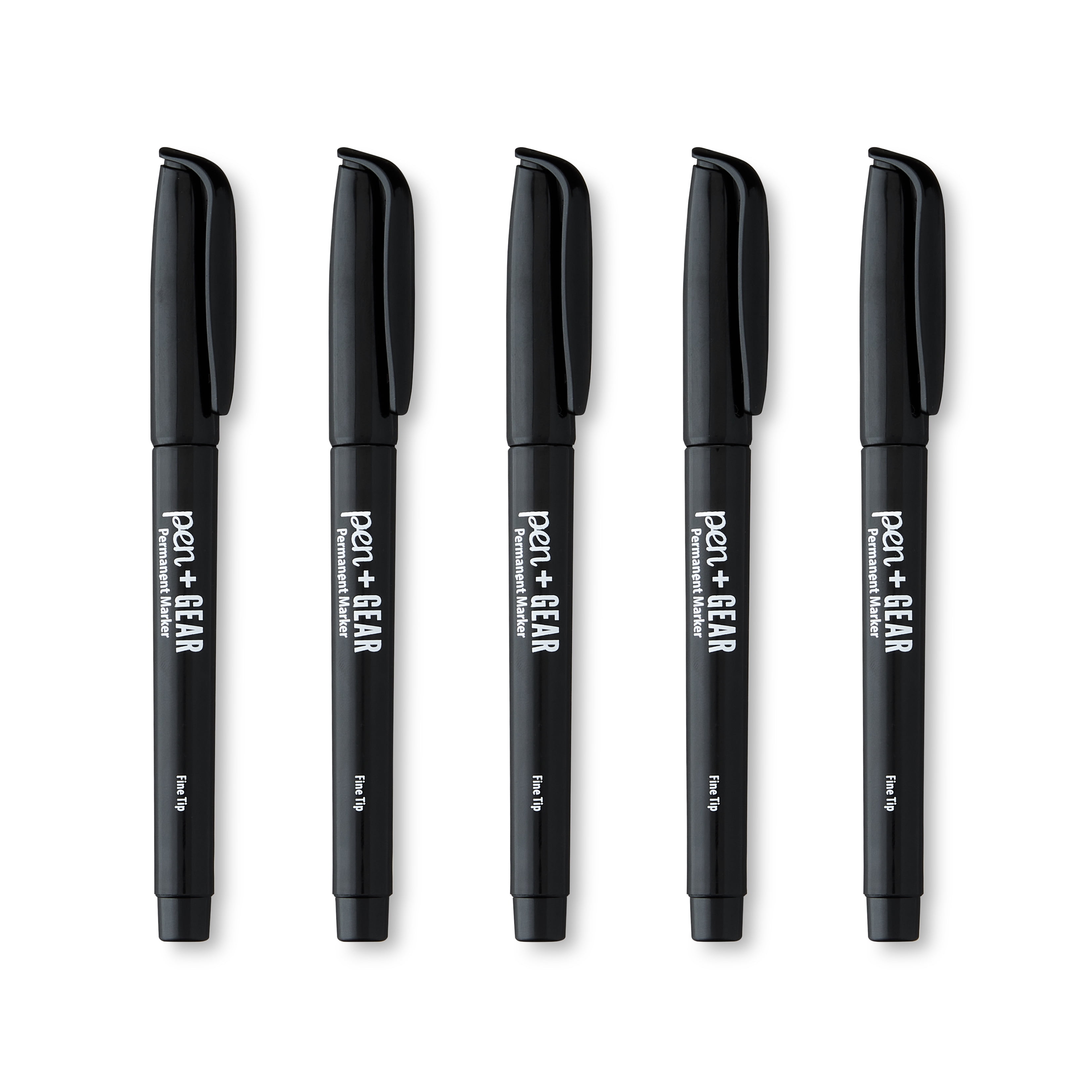 Pen+Gear Permanent Markers, Fine Tip, Black, 36 Count