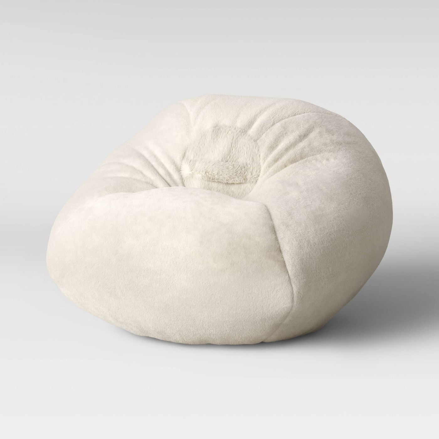 Pillowfort Fuzzy Bean Bag Chair Cream Walmartcom Walmartcom