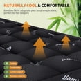 thumbnail image 5 of edx Twin-XL Mattress Protector, Thickened Mattress Pad with Bamboo Fiber Viscose Filling, Breathable, Soft, Cooling,Black, 39" x 80", 5 of 10
