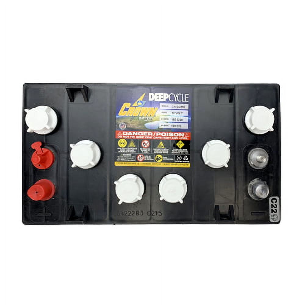 Crown T-1275 12V 150Ah Deep Cycle Flooded Lead Acid Golf Cart Battery Club Car X4