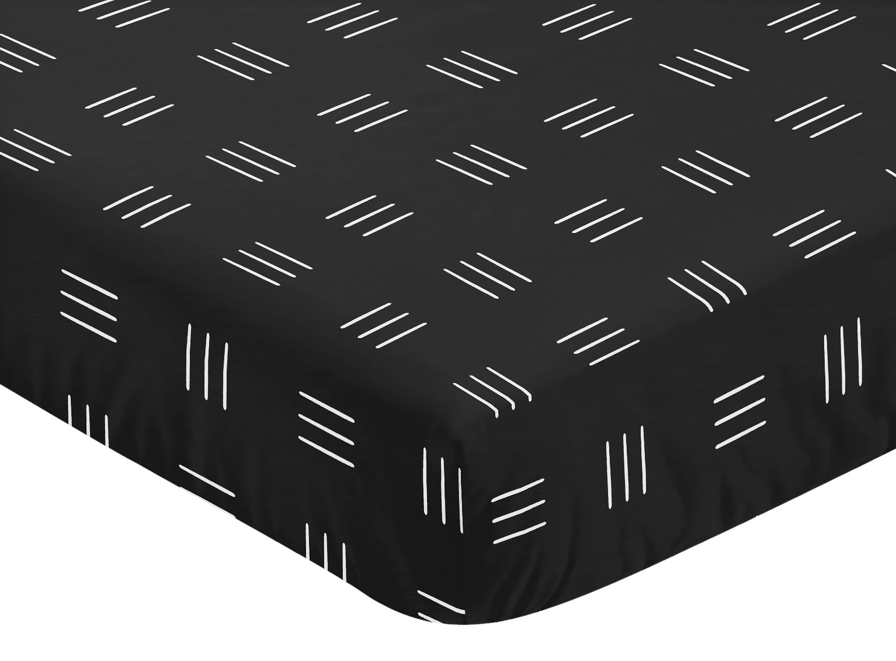 Boho Hatch Black and White Fitted Crib Sheet by Sweet Jojo Designs