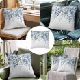 thumbnail image 4 of Throw Pillow Covers, Blue Tulip Eucalyptus 16x16 Pillow Covers for Couch/Sofa/Bed, Spring Summer Botanical Floral Chic Decorative Square Linen Cushion Pillowcase for Home Decor, 4 of 9