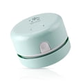 thumbnail image 1 of Mini colector de polvo de barredor de vacío Herramienta de limpieza desmontable con cepillo Malla de mesa Tabla de mesa Kit de hogar Suministros para batería doméstica Verde AweSitey HA011647-04B, 1 of 7