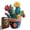 Irregular Shape Cactus Puzzle Money Box XL, variant on Artisanal Wood-Grain Jigsaw: Blooming Desert Cactus Illustration, Whimsical Hand-Crafted Puzzle with Hidden Plant Fragments for Mindful Afternoons, Medium