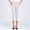 White, variant on IUYRTFE Women Solid Color Elastic Waist Straight Leg Capri Pants with Pockets Casual Summer Trousers