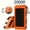 orange, variant on Hxeternal Portable Solar Mobile Phone Charger, Camping External Battery Charger For Mobile Phones, 2 USB/ LED Flashlights With Compass For Outdoor Activities, 20000mAh Portable Solar Power Bank