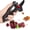 Black, variant on Cherry Pitter Tool, Heavy-Duty Stainless Steel Pitting Tool, Portable Cherries Corer Stoner Seed Tool with Lock Design, Fruit Pit Remover for Cherry Jam(Black)