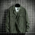 thumbnail image 2 of Vedolay Winter Coats for Men Long Sleeve Jacket Solid Sweatshirt Drawstring Jacket Army Green,2XL, 2 of 4